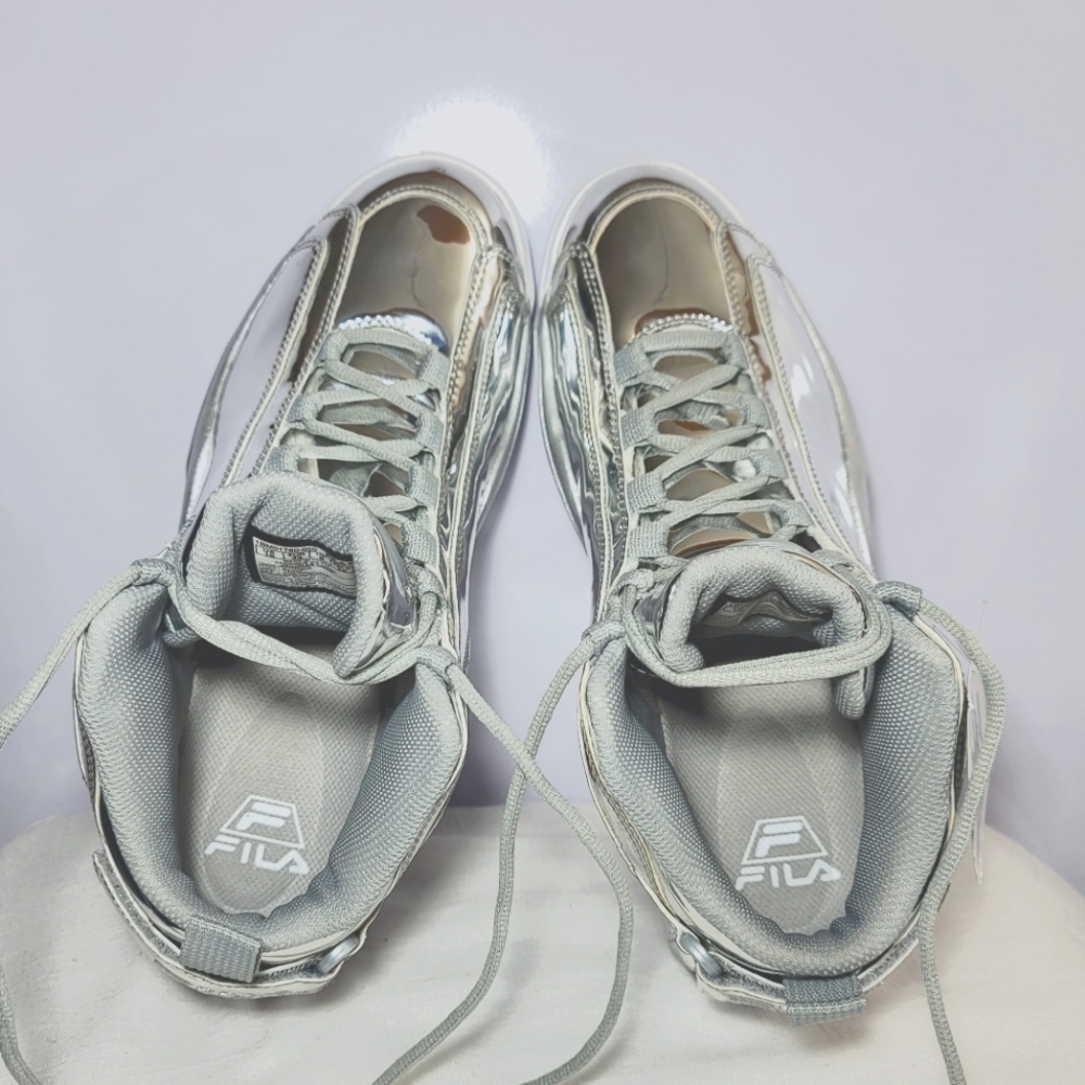 Fila Mens Size 10 Grant Hill 2 Mettalic Silver sneakers. - Picture 8 of 12
